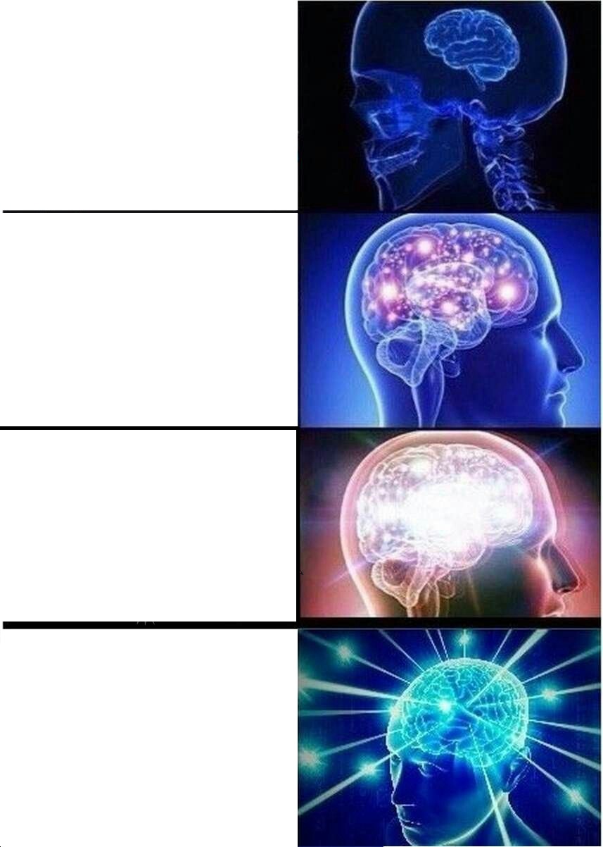 Expanding Brain meme about Muddy Bites
