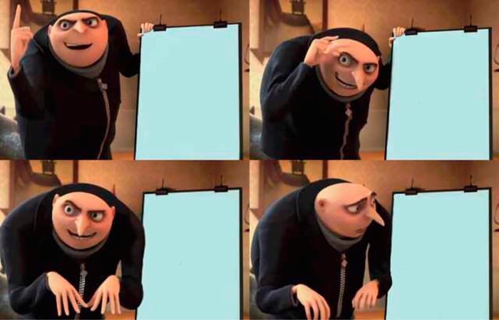 Gru's Plan meme about Muddy Bites