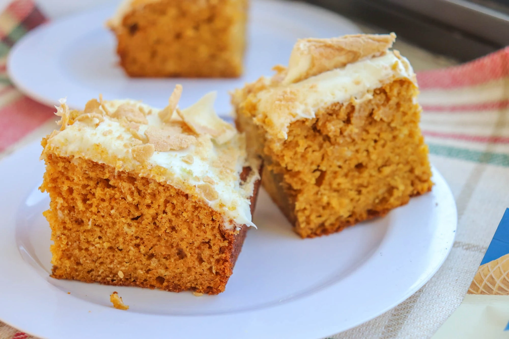 Pumpkin Sheet Cake with White Chocolate Muddy Bites!